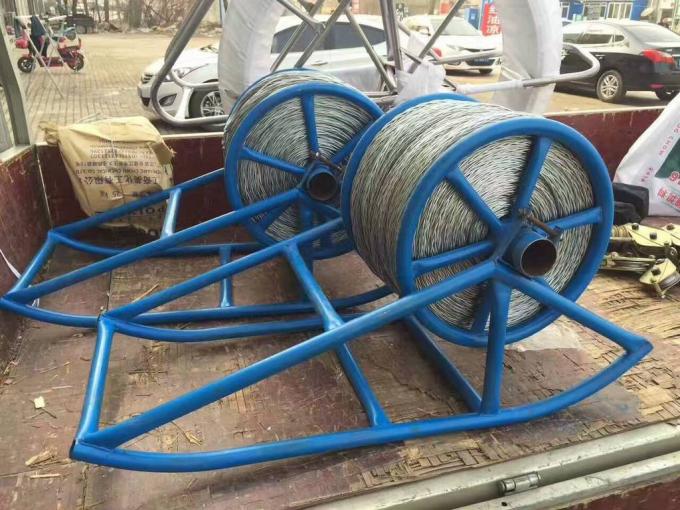 Blue Color Cradle Reel Elevators , Wire Rope Elevator With Or Without Brake