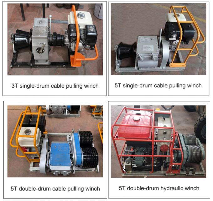 Single Drum Capstan Cable Puller Winch 50KN For Underground Cable Laying