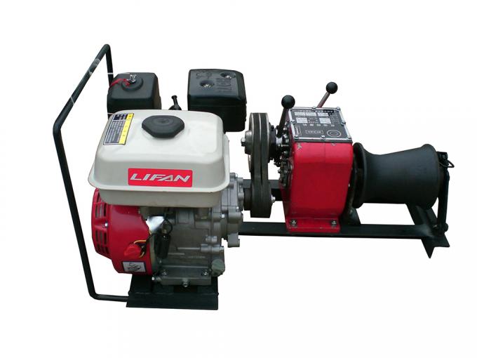 Wire Rope Pulling Portable Gas Powered Winch 1 Ton With Gasoline Engine