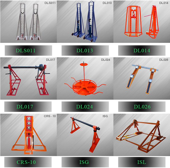 Manual Drive 10T Cable Drum Jacks Hydraulic Cable Lifting Jack Trapezoidal Structure