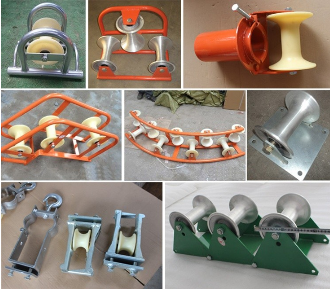 12KN Rated Load 150mm Cable Pulling Pulley , Aluminum Wheel Cable