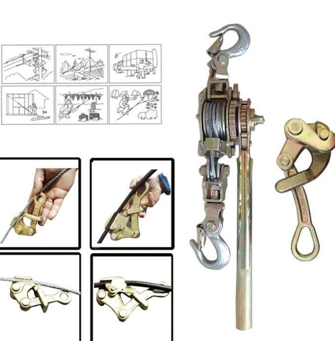 3 Ton Cable Pulling Clamp / Come Along Clamp NGK Wire Rope Grips S3000