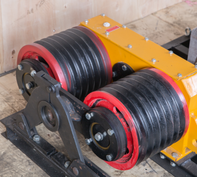 Safe 5 Ton Double Drum Electric Cable Pulling Winch Machine for Power