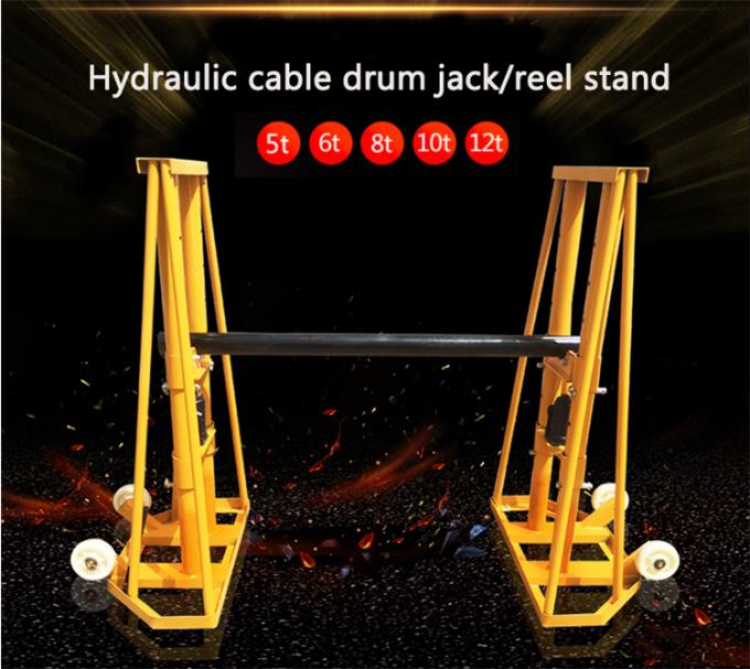5 6 8 10 12T Steel Frame Hydraulic Cable Drum Lifting Jack