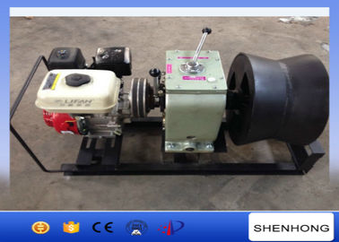 Belt Driven Gas Powered Winches Stringing Wire With 400mm Diameter Cable Roller