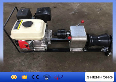 Steel Gas Engine Powered Winch 1 Ton With Axle Bar Driven Tranmission