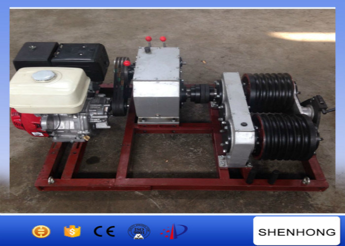 5 Ton Electric Cable Pulling Winch / Double Capstan Winch With Honda