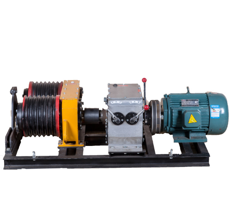 Safe 5 Ton Double Drum Electric Cable Pulling Winch Machine for Power