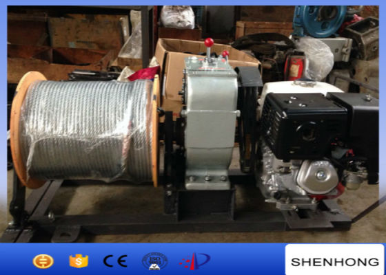 HONDA Gas Engine Wire Rope Capstan Hoist / Cable Pulling Winch For Line ...